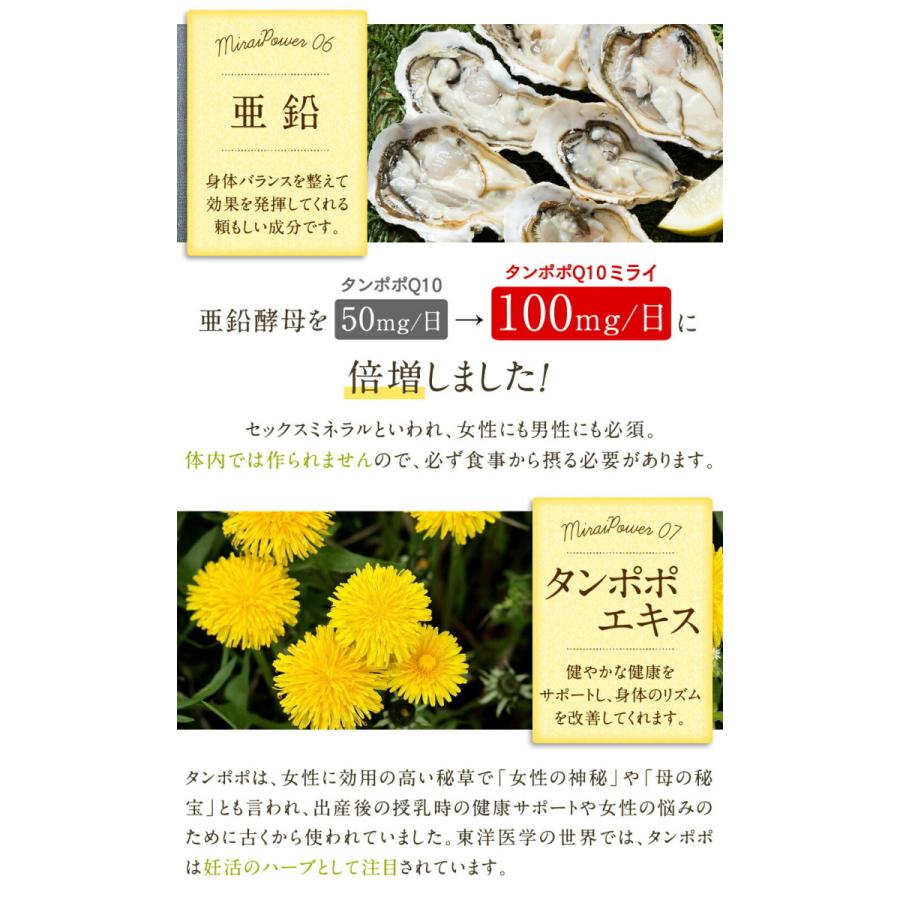 タンポポQ10ミライ 1ヶ月分 60粒】ご夫婦一緒に dhea