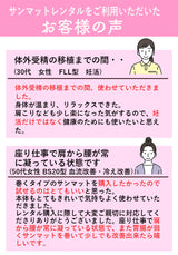 【サンマットレンタル４週間 BS20型 腹巻タイプ往復送料2500円込み お電話での打合せ必須】遠赤外線 温熱 治療器をレンタルでお試しできます